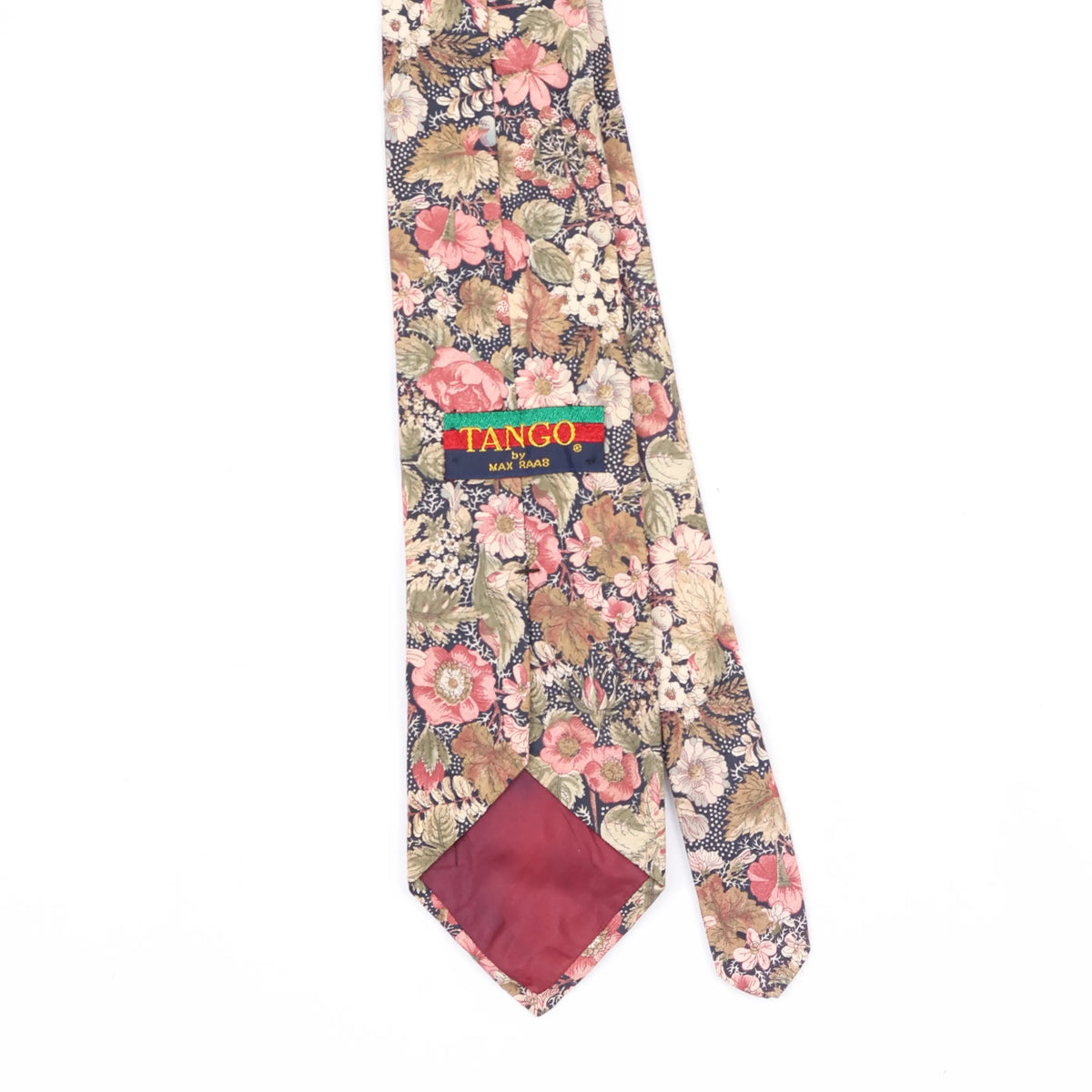 Back Back Detail of Vintage 1990's Tango Floral Patterned Tie