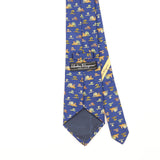 Back Detail of Vintage 1990's Salvatore Ferragamo Tiger Geometric Patterned Tie