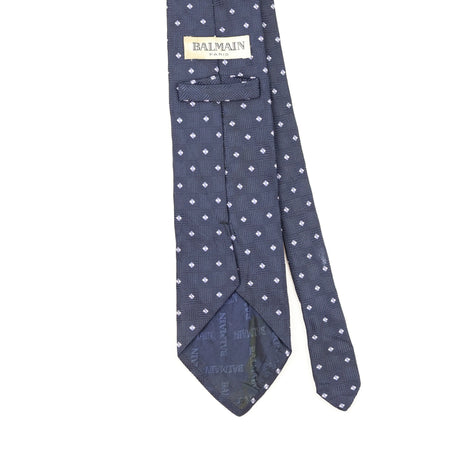 Back Back Detail of Vintage 1990's Pierre Balmain Geometric Patterned Tie