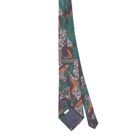 Back Back of Vintage 1980's Abstract Patterned Tie