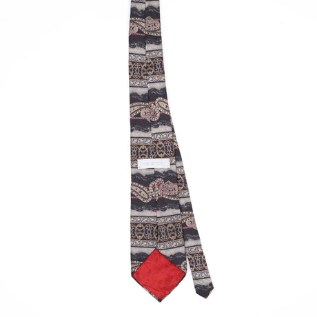 Back Back of Vintage 1990's Halston Paisley Patterned Tie
