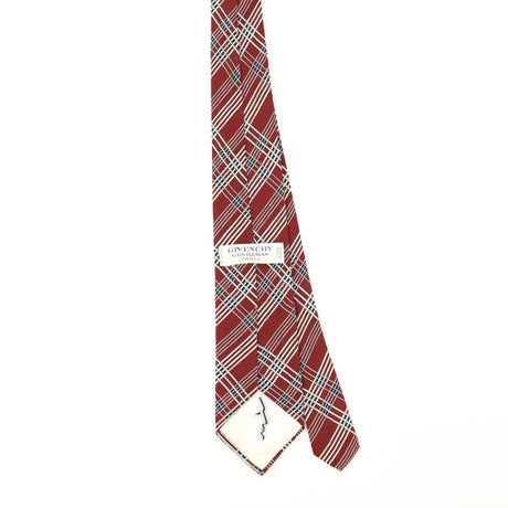 Back of Vintage 1980's Givenchy Check Patterned Tie
