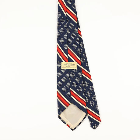 Back of Vintage 1980's Louis Feraud Paris Striped Patterned Tie