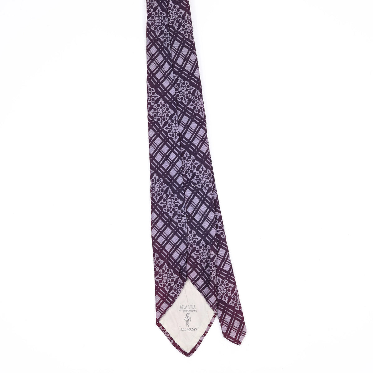 Back Back of Vintage 1980's Geometric Patterned Tie