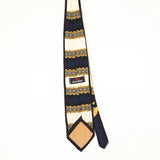 Back Back of Vintage 1990's Fleur De Lis Geometric Patterned Tie