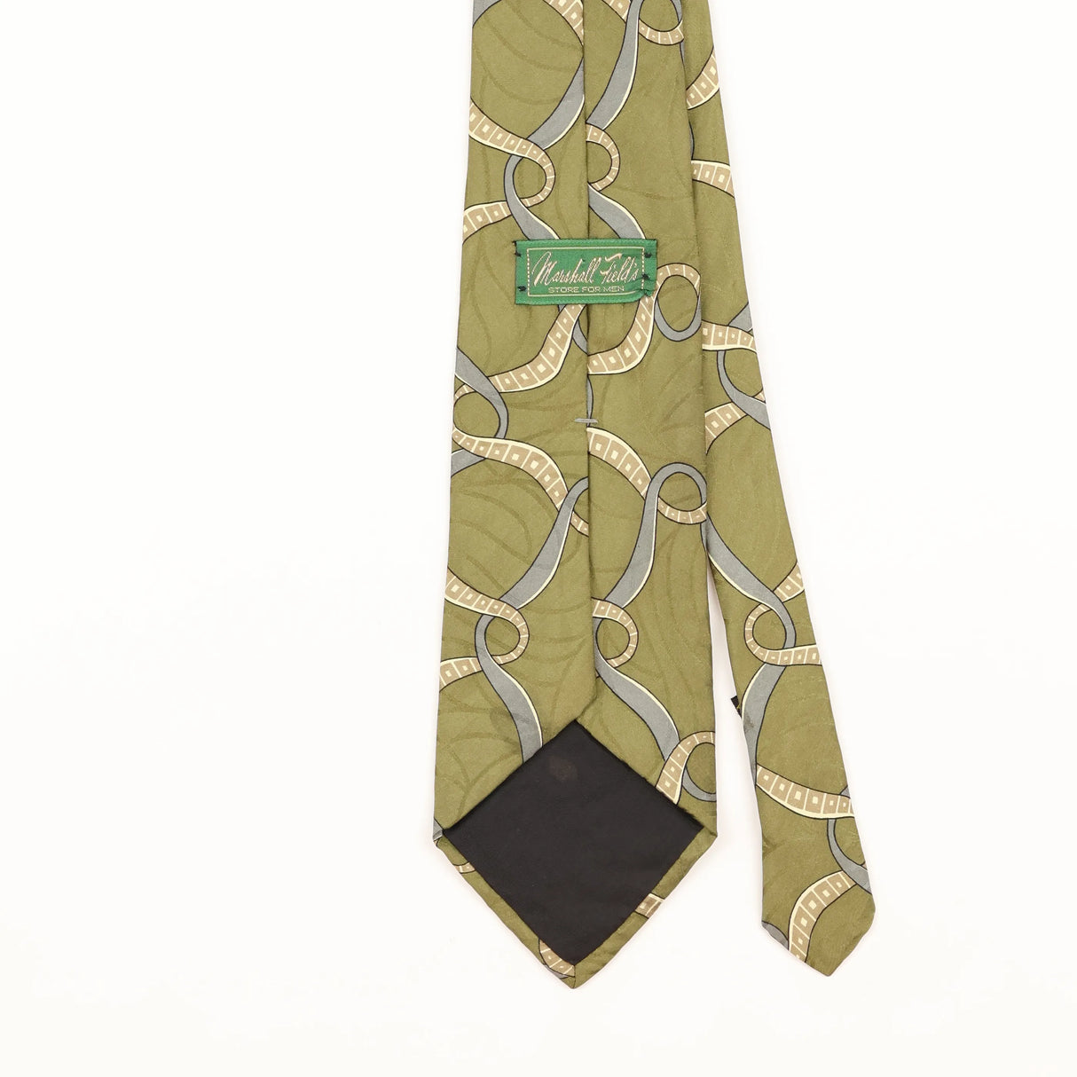 Back Detail of Vintage 1980's Geometric Patterned Tie