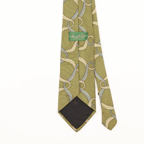 Back Detail of Vintage 1980's Geometric Patterned Tie