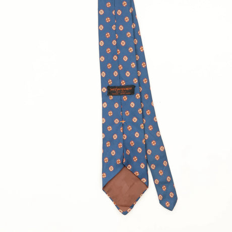 Back Back Detail of Vintage 1990's Yves Saint Laurent Geometric Patterned Tie