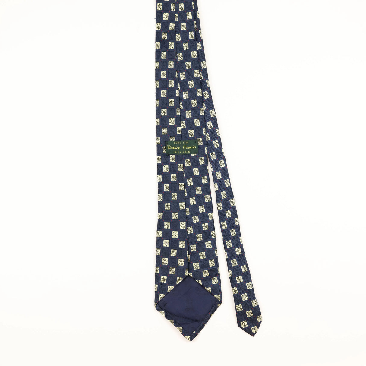 Back of Vintage 1990's Celtic Geometric Patterned Tie