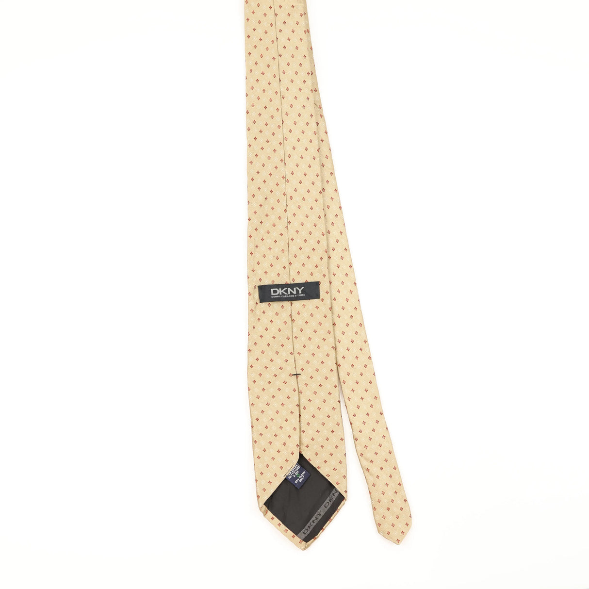 Back of Vintage Dkny Geometric Patterned Tie