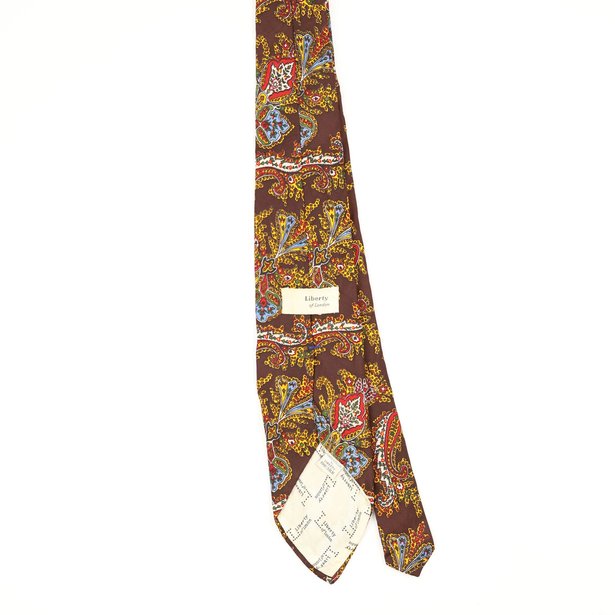 Back Back of Vintage 1980's Liberty of London Paisley Patterned Tie