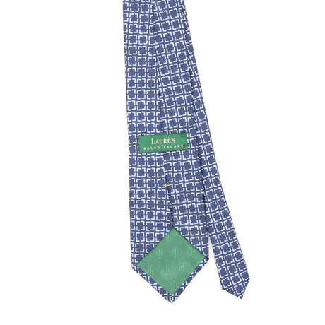 Back Back Detail of Vintage 1990's Ralph Lauren Geometric Patterned Tie