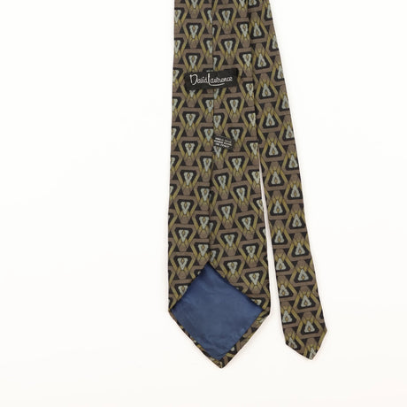 Back Detail of Vintage 1990's Geometric Patterned Tie