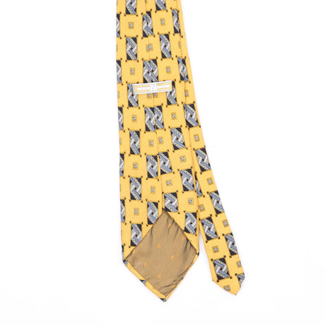 Back Back Detail of Vintage 1990's Geometric Patterned Tie