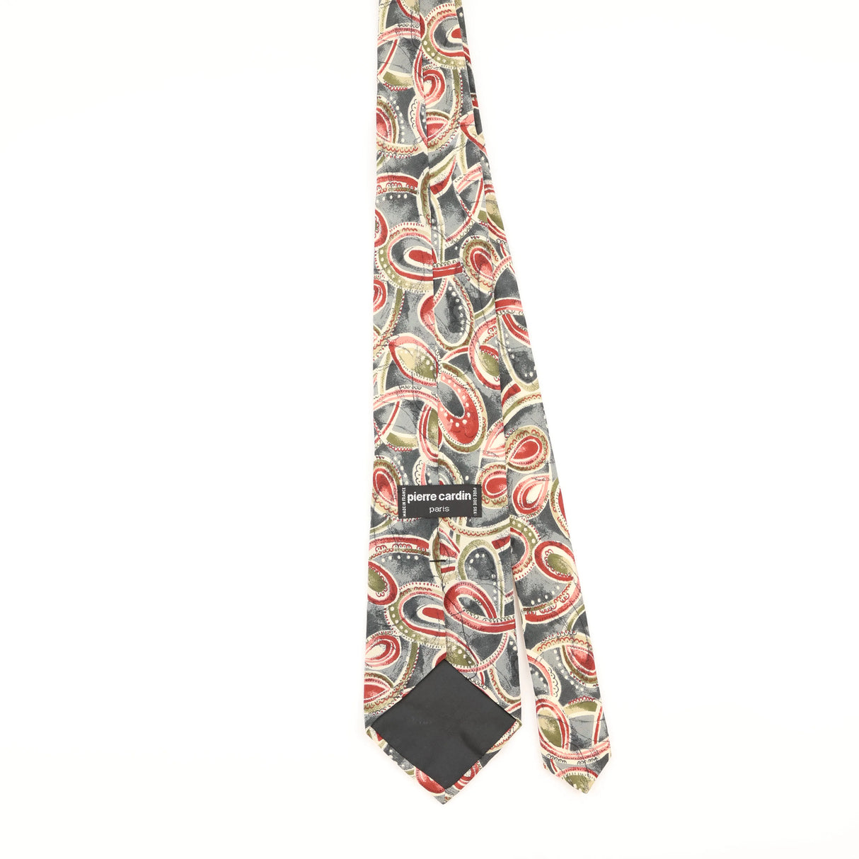 Back of Vintage 1980's Pierre Cardin Abstract Patterned Tie