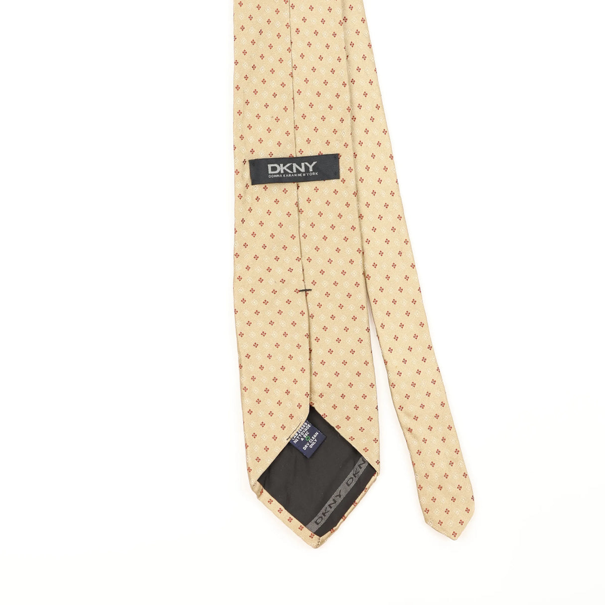 Back Detail of Vintage Dkny Geometric Patterned Tie