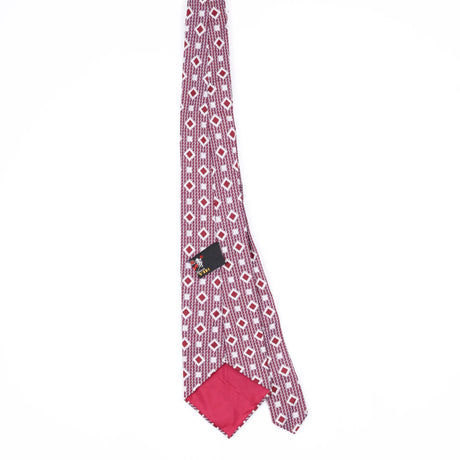 Back Back of Vintage 1980's Diamonds Geometric Patterned Tie