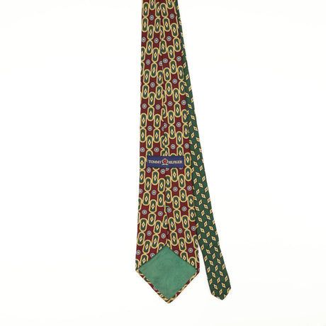 Back of Vintage 1990's Tommy Hilfiger Geometric Patterned Tie