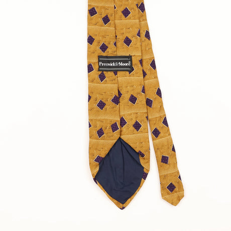 Back Detail of Vintage 1990's Geometric Patterned Tie