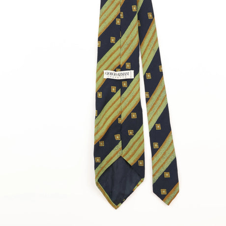 Back Detail of Vintage 1990's Giorgio Armani Striped Patterned Tie