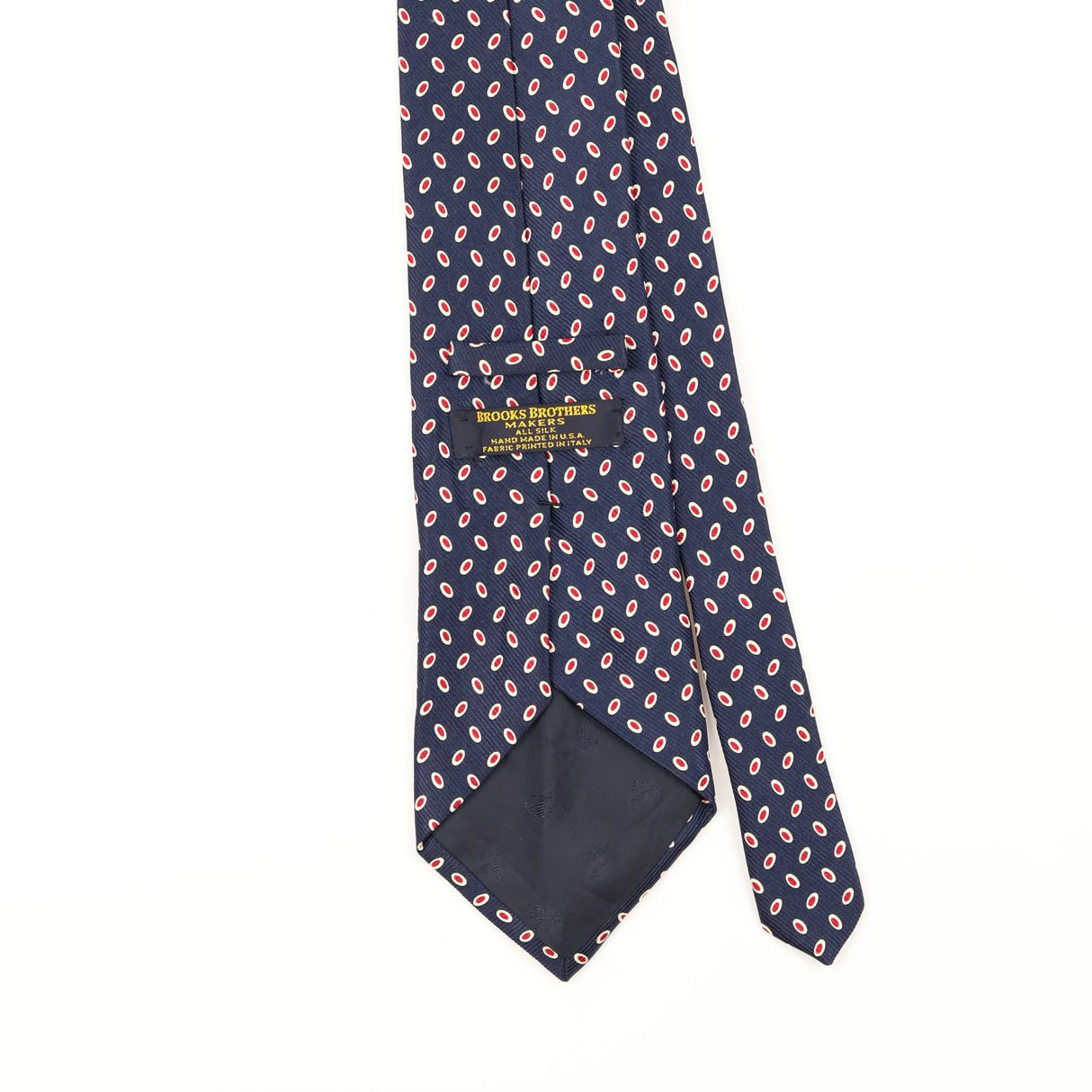 Back Detail of Vintage 1990's Brooks Brothers Geometric Patterned Tie