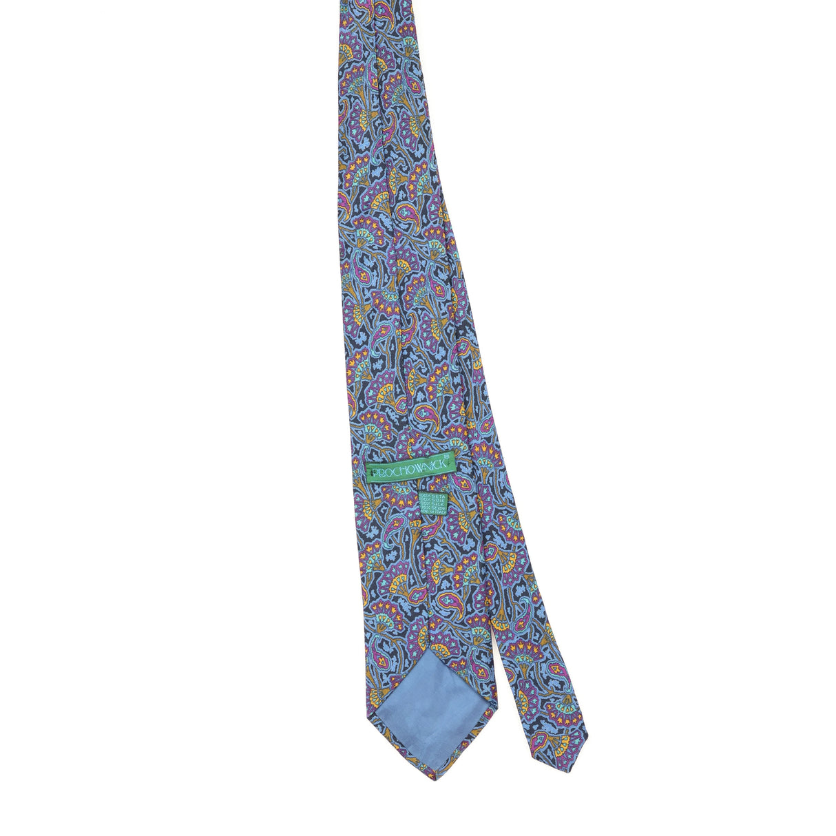 Back Back of Vintage 1990's Paisley Paisley Patterned Tie