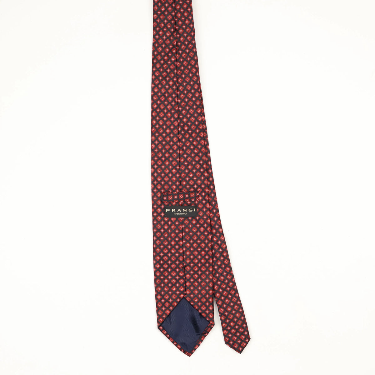 Back Back of Vintage Frangi Geometric Patterned Tie