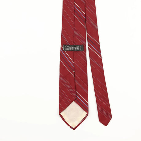 Back Detail of Vintage Christian Dior Striped Patterned Tie