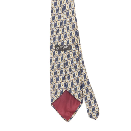 Back Back Detail of Vintage 1990's Geometric Patterned Tie