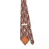 Back Back of Vintage 1990's Oleg Cassini Geometric Patterned Tie