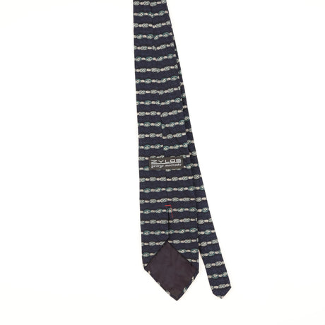 Back of Vintage 1990's Zylos Geometric Patterned Tie