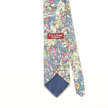 Back Detail of Vintage 1990's Jos. A. Bank Floral Patterned Tie