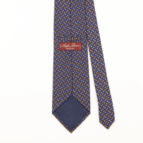 Back Detail of Vintage 1990's Tie Rack Angelo Bosani Geometric Patterned Tie