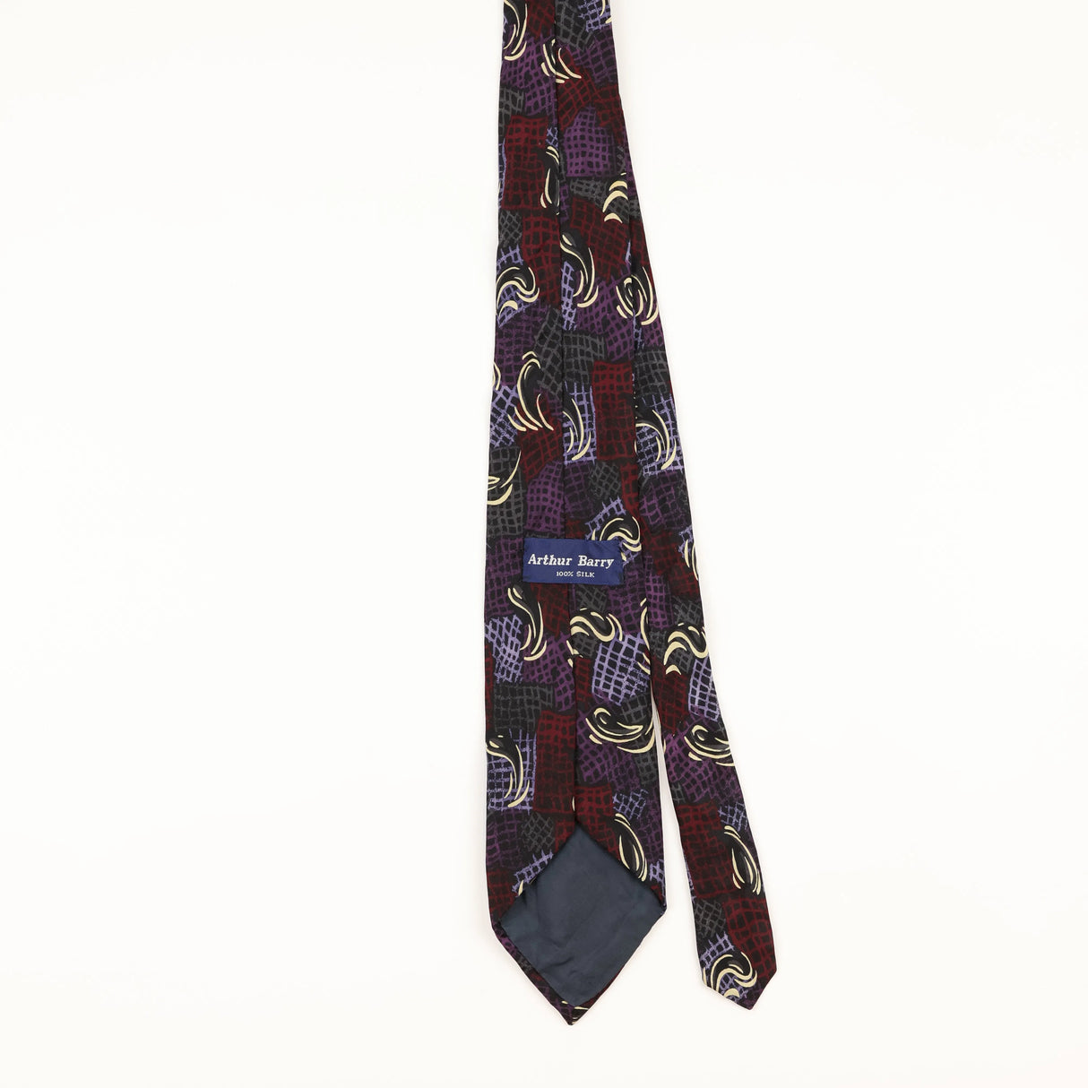 Back of Vintage 1990's Geometric Patterned Tie