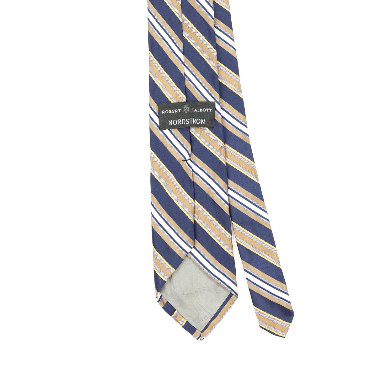 Back Back Detail of Vintage 1990's Robert Talbott Striped Patterned Tie