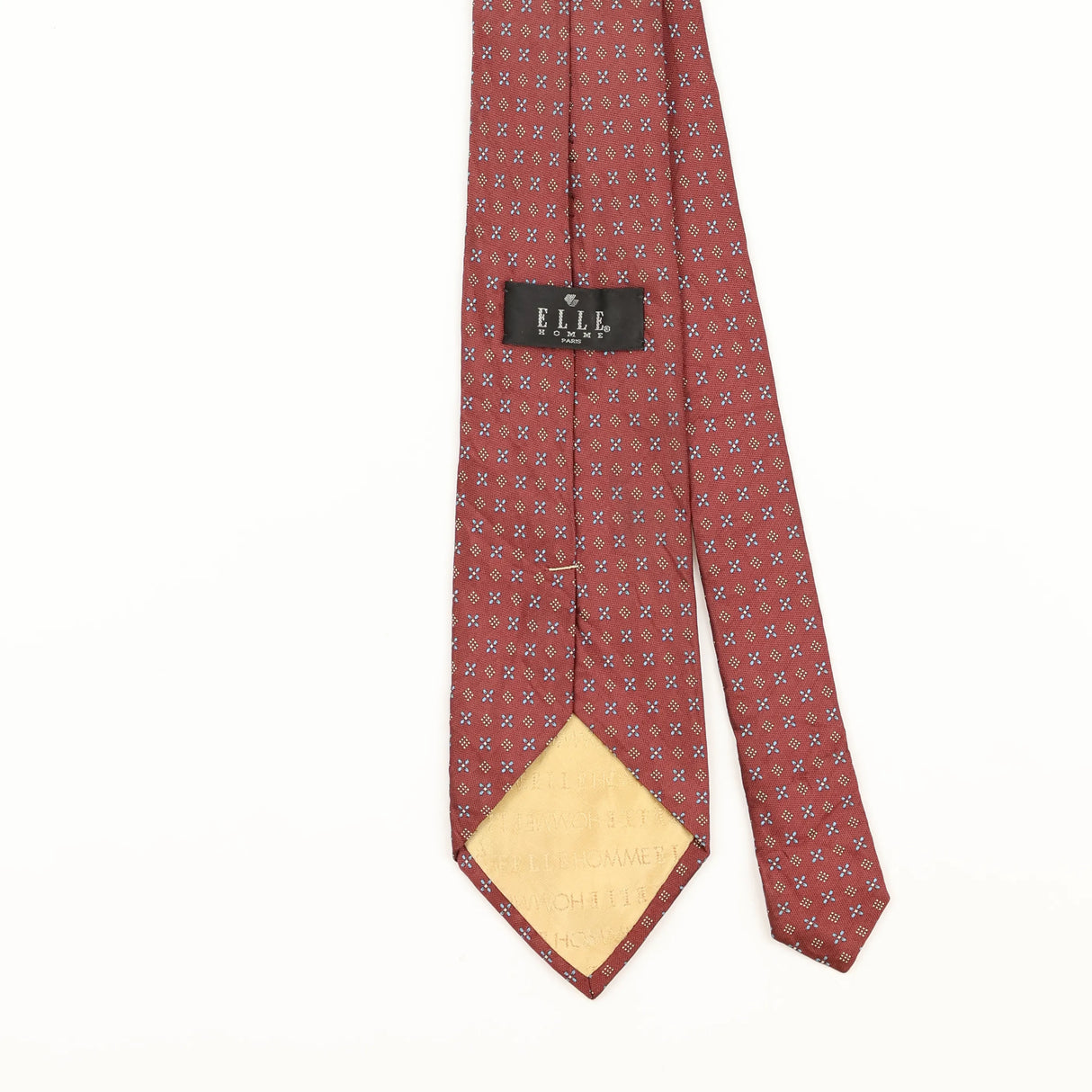 Back Detail of Vintage 1990's Geometric Patterned Tie