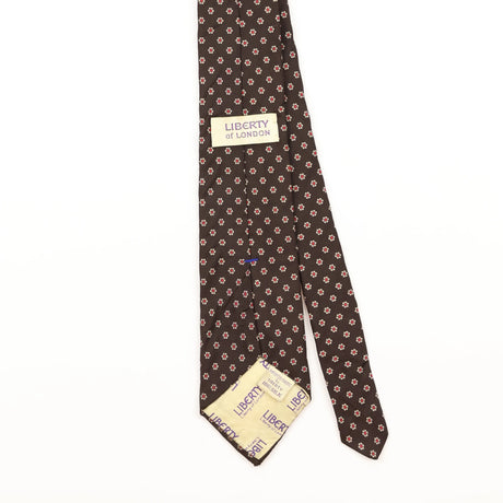 Back Detail of Vintage 1980's Liberty of London Geometric Patterned Tie