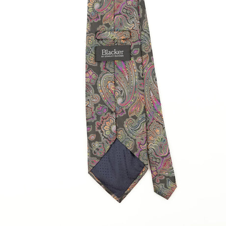 Back Back Detail of Vintage Paisley Patterned Tie