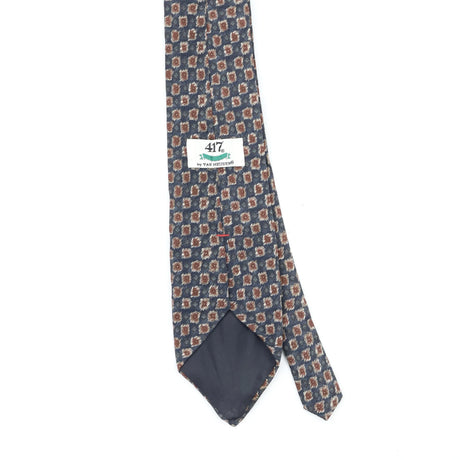Back Back Detail of Vintage 1990's Van Heusen Foulard Geometric Patterned Tie