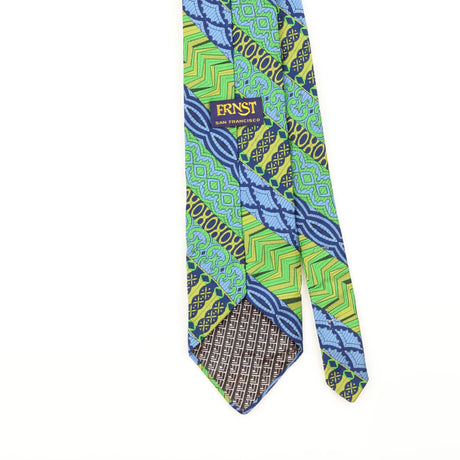 Back Detail of Vintage 1980's Ernst Abstract Patterned Tie