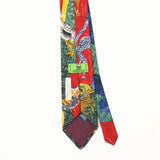 Back Back Detail of Vintage 1990's WWF Animal Print Patterned Tie