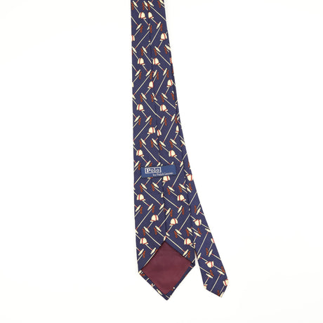 Back Back of Vintage 1990's Ralph Lauren Polo Geometric Patterned Tie