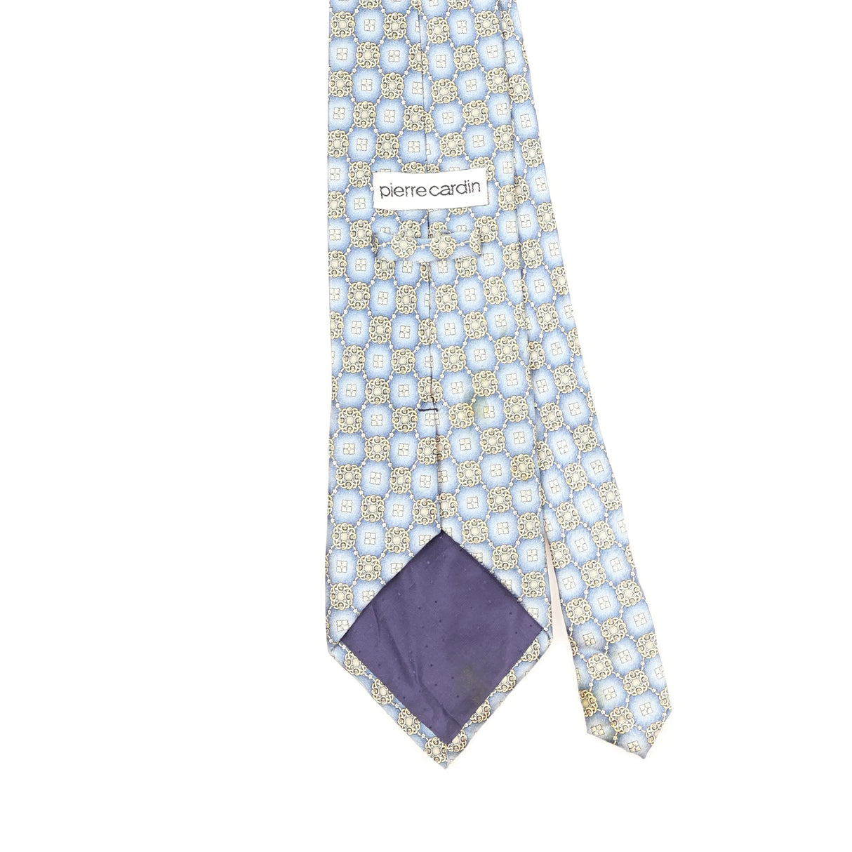 Back Back Detail of Vintage Pierre Cardin Geometric Patterned Tie