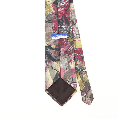 Back Detail of Vintage 1990's Oscar De La Renta Abstract Patterned Tie
