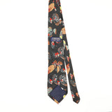 Back of Vintage 1990's Renaissance Fish Animal Print Patterned Tie