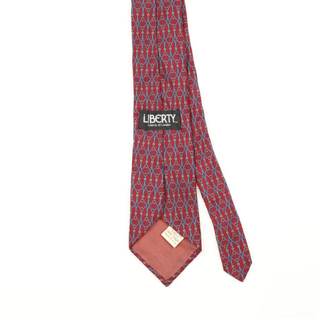 Back Detail of Vintage 1990's Liberty of London Geometric Patterned Tie