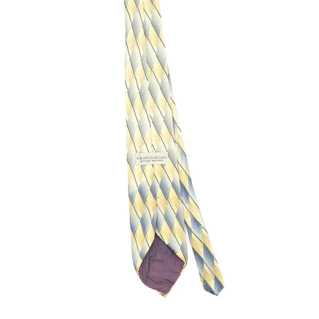 Back Back of Vintage 1990's Zylos Geometric Patterned Tie