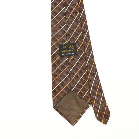 Back Detail of Vintage 1980's Tootal Check Patterned Tie