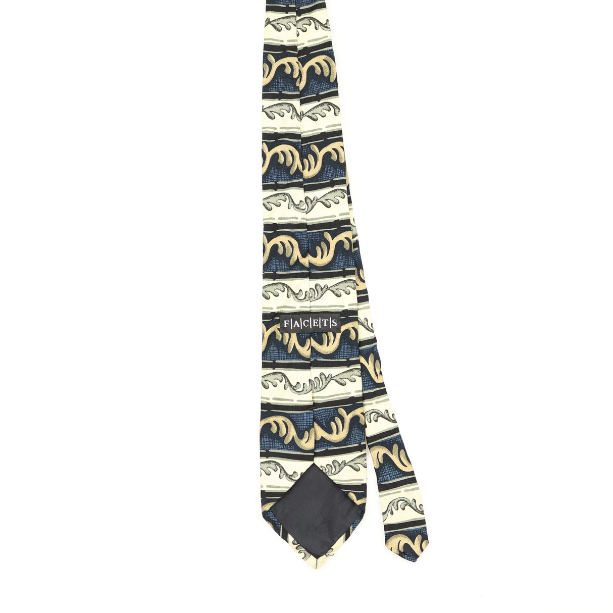 Back Back of Vintage 1990's Geometric Patterned Tie