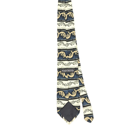 Back Back of Vintage 1990's Geometric Patterned Tie